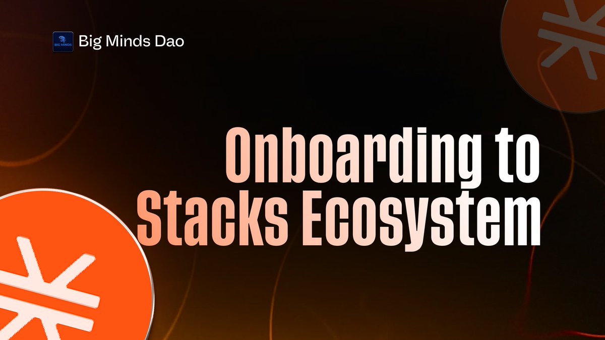 Big Minds Dao (@bigmindsdao) on Twitter photo What is <a href="/Stacks/">stacks.btc</a> and How can you be Onboarded?
Stacks is a L2 under Bitcoin which was built to make Bitcoin more programmable and it uses Bitcoin Security. Stacks is the leading L2 and it has major powerhouses for people looking to dive into the ecosystem.
A thread, 1/ What is <a href="/Stacks/">stacks.btc</a> and How can you be Onboarded?
Stacks is a L2 under Bitcoin which was built to make Bitcoin more programmable and it uses Bitcoin Security. Stacks is the leading L2 and it has major powerhouses for people looking to dive into the ecosystem.
A thread, 1/