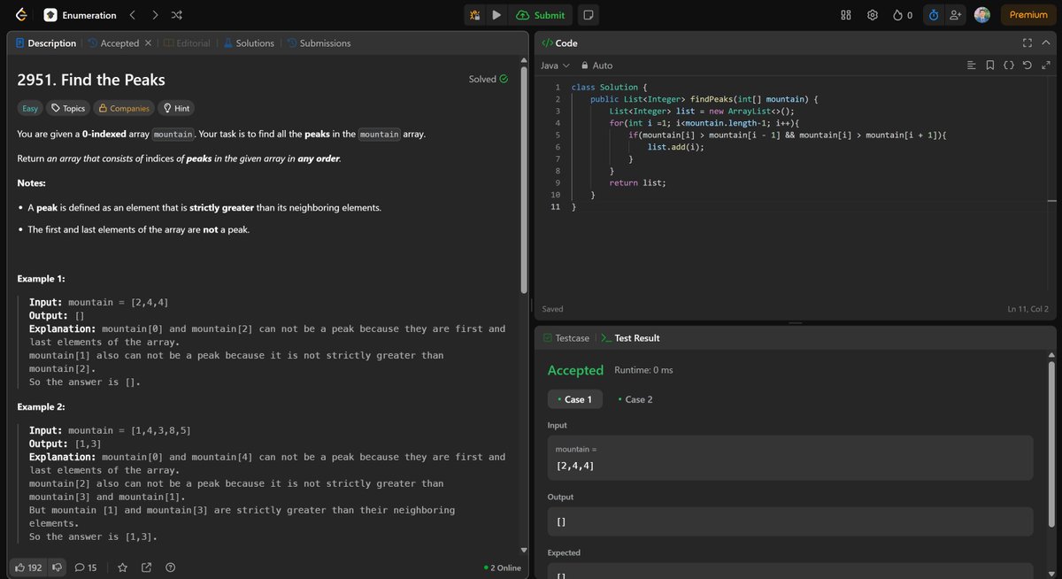 madhavtiwari24's tweet image. Day 90 of #100DaysOfLeetCode ✅Just solved LeetCode problem No. 417 and 418! Let’s keep pushing!📷#LeetCode #CodingChallenge #ProblemSolving