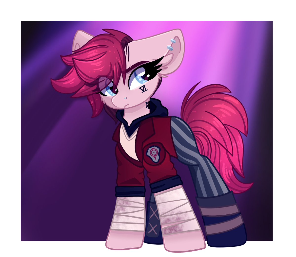 LBRCloud's tweet image. I'M ONCE AGAIN ASKING YOU TO LOOK AT MY DRAWING OF VI FROM ARCANE AS A PONY 🙏✨