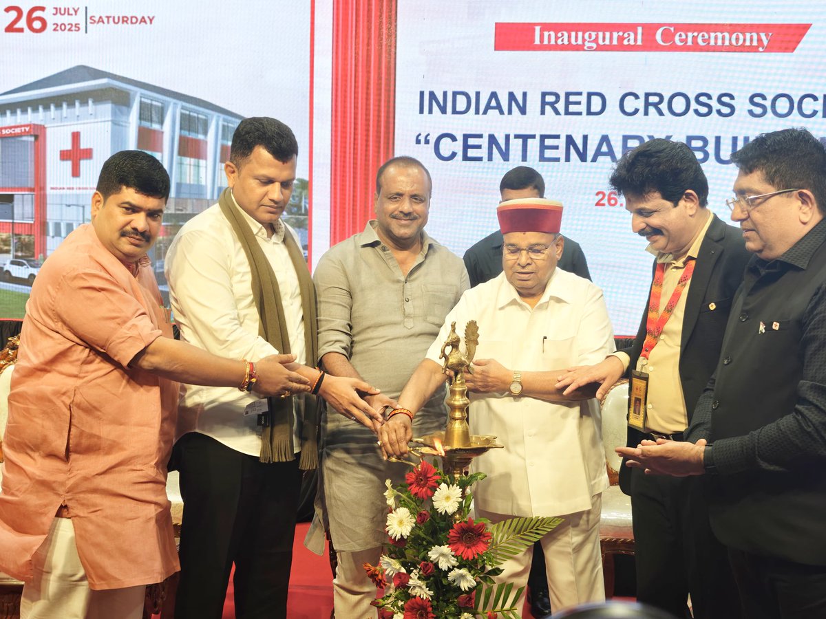 CaptBrijesh's tweet image. Participated in the Inaugural Ceremony of the ‘Centenary Building’ of the Indian Red Cross Society in the august presence of our Karnataka Governor Shri @TCGEHLOT earlier today.
