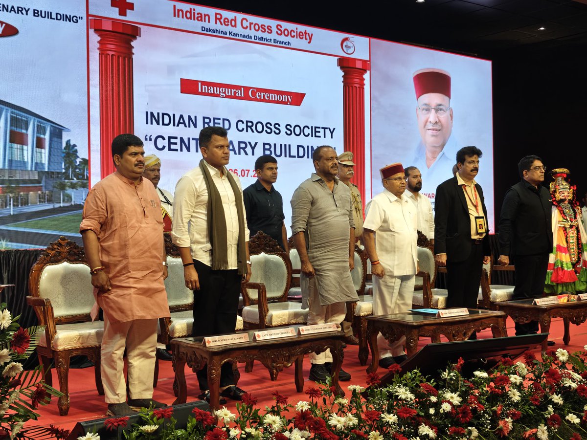 CaptBrijesh's tweet image. Participated in the Inaugural Ceremony of the ‘Centenary Building’ of the Indian Red Cross Society in the august presence of our Karnataka Governor Shri @TCGEHLOT earlier today.