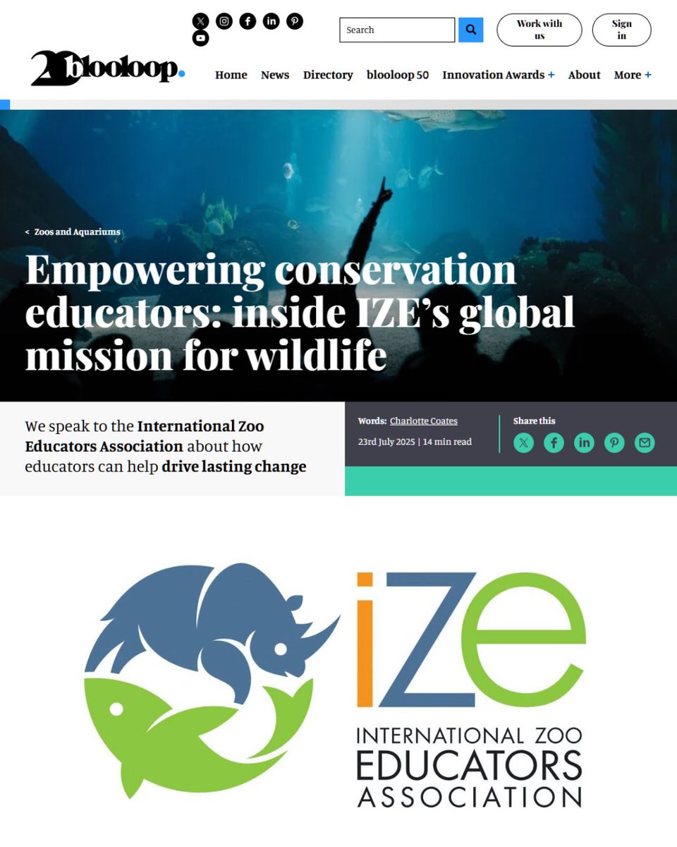 DrKanakoT's tweet photo. The interview I did the other day is available on blooloop now. Please take a look to know more about IZE!

https://t.co/lxXacH0BjM

IZE page is also available on blooloop: https://t.co/aRYGv0TU9N

#IZE #educator #conservation #education #aquarium #ize #zoo https://t.co/sgg6uvcaLY