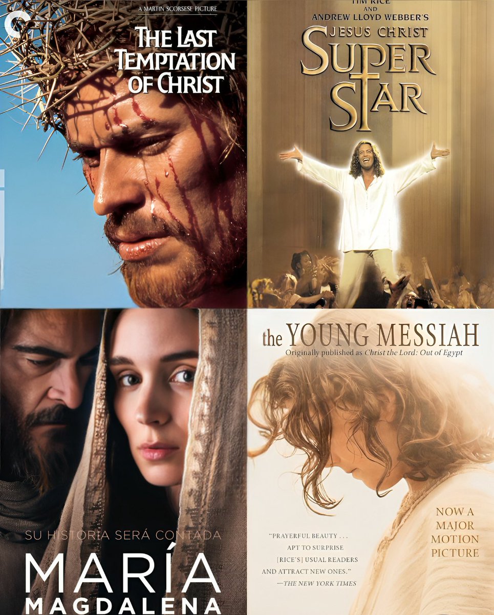 _tengaiii's tweet image. لاحظت انه اغلب الأفلام اللي تمثل شخصية المسيح،دايم تحاول ترسخ فكرة وحدة وهي انه مجرد إنسان عادي،يضعف، يشك،يتردد،وحتى عنده رغبات دنيوية.ما يصوروه كنبي،بل كشخص تايه ومضطرب،وكأنهم بدهم اياك تنسى أي جانب مقدس فيه.الغريب انه يتكرر بأكثر من فيلم،وبأكثر من طريقة، كأنها رسالة مدروسة.…