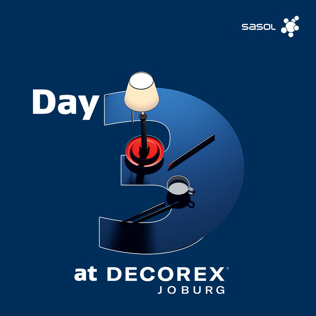 SasolSA's tweet image. It’s Day 3 and we’re still pouring out the Delight! Hydrate, explore, repeat. Sasol is proud to keep you refreshed as the future of living comes alive at Decorex. Don’t miss your chance to experience it! Visit our stand.
#DecorexJoburg #FutureofLiving #SasolDelight