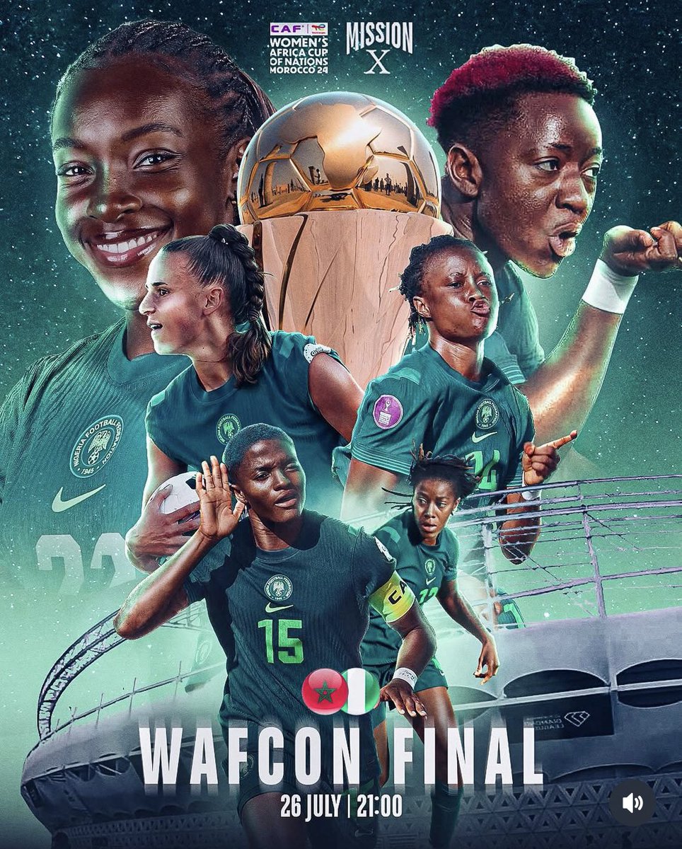ezeqwesiri's tweet image. Itโs coming home ๐ Letโs go super Falcons ๐#wafconfinal