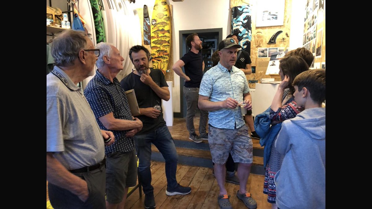 Fun times at the launch of the View From the Shoulder book and surf photo exhibition at Staunch HQ on Thursday!

More on the exhibition here: staunchindustries.com/events/
More on the book here: birlinn.co.uk/product/the-vi… #surfing #scotland #photography <a href="/StaunchIndustr1/">Staunch Industries</a> <a href="/BirlinnBooks/">birlinnbooks</a>