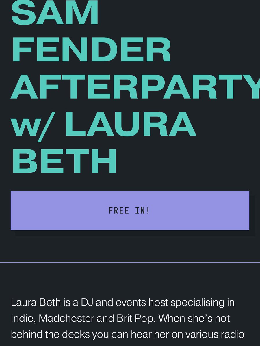 LauraBethReal's tweet image. I’ll be revolving the records at the Sam Fender afterparty at Night and Day in August! Get yourselves down after the gig! 🎶🎶