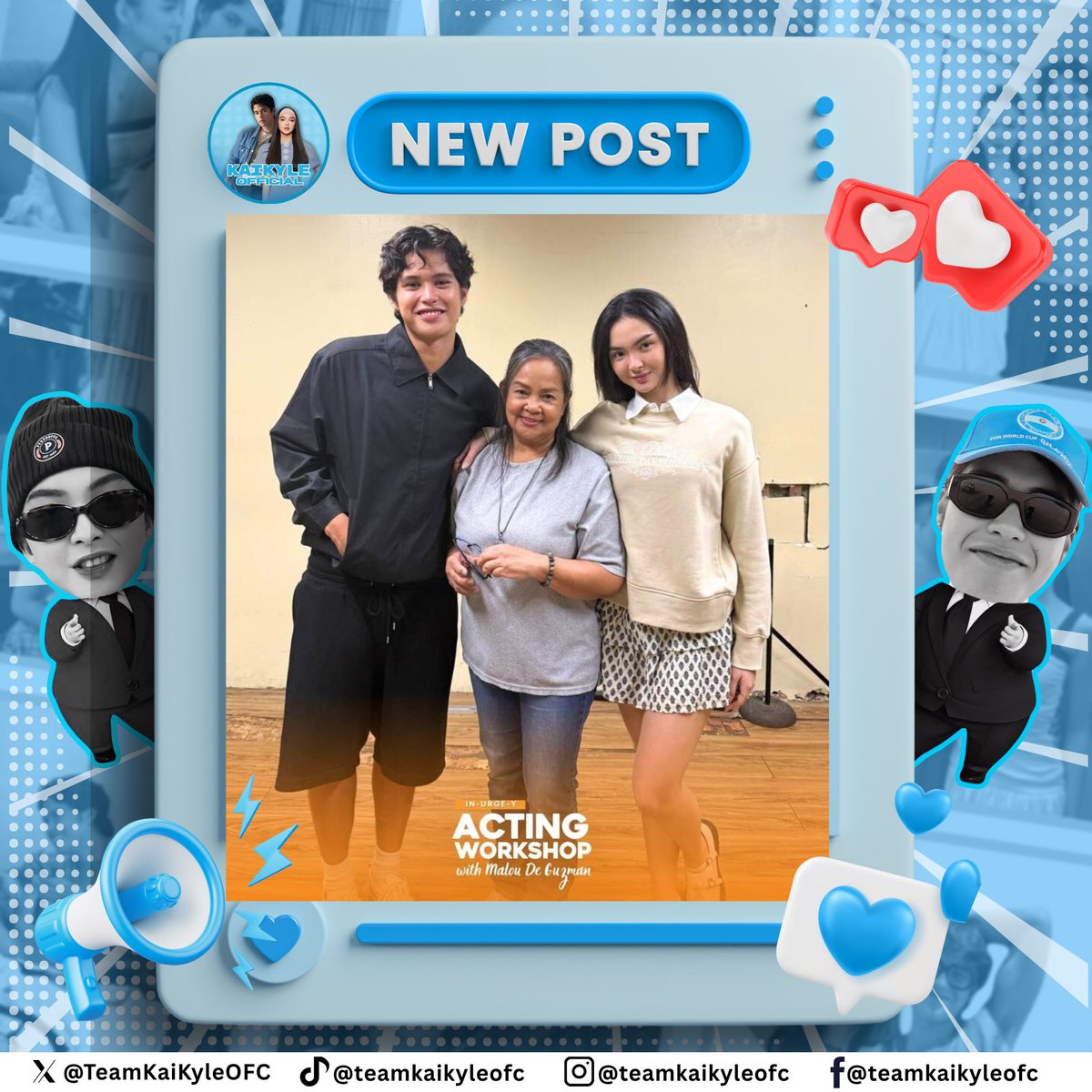TeamKaiKyleOFC's tweet image. After a month, we finally got a glimpse of Kai and Kyle’s acting workshop sessions before their MMK episode, and they look so good together! I remember Kyle sharing that their acting coach said they looked so comfortable around each other, you wouldn’t think it was their first…