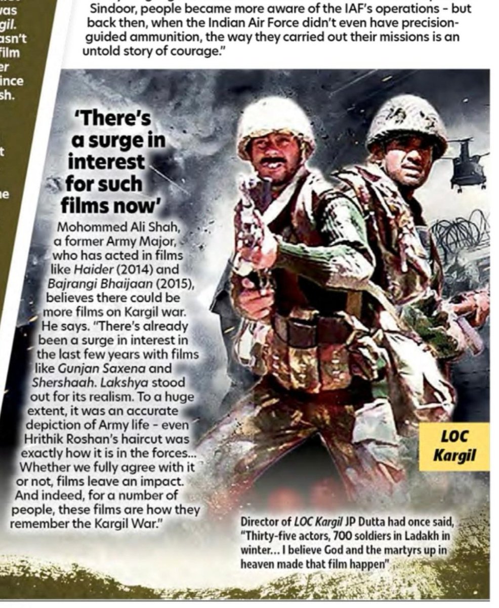 MajorAliShah's tweet image. Happy Kargil Vijay Diwas everyone !!! Having served in the Army and thereafter having acted in National award winning films - The Times of India National, took my interview on films that are made on the military 🪖...Sharing my views from The Times of India, Pan India Edition
