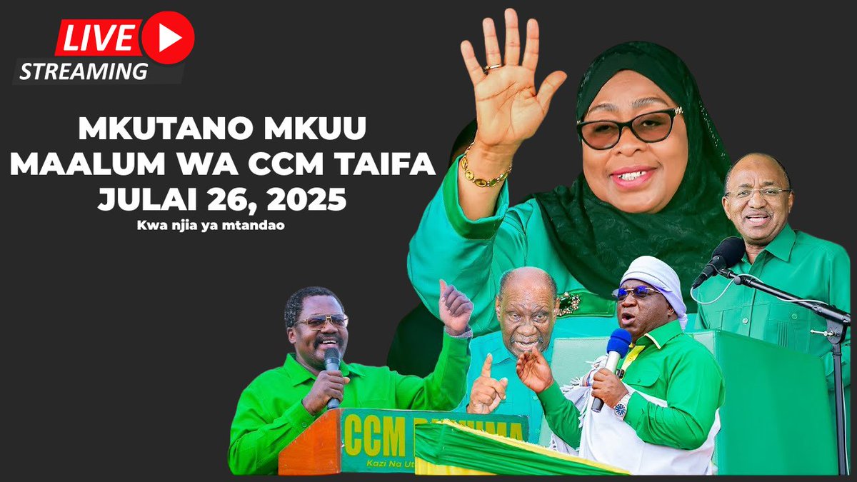 TheChanzo's tweet image. #LIVE Mwenyekiti wa CCM Taifa, Samia Suluhu Hassan Anaongoza Mkutano Mkuu Maalum wa CCM Taifa kwa Njia ya Mtandao
Ingia youtube.com/live/b4CMrGM4k…