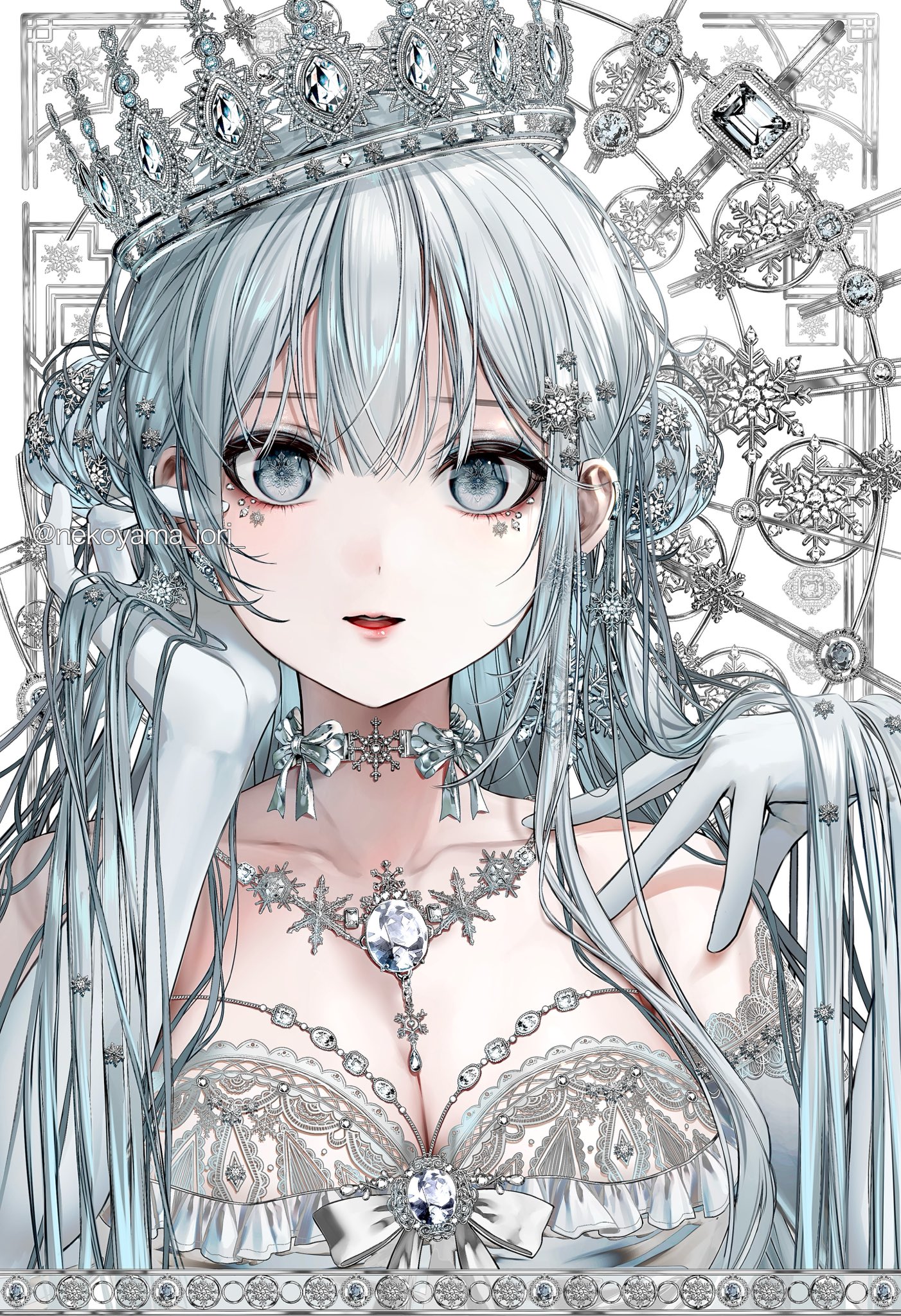 ❤猫好き(❁ᴗ͈ˬᴗ͈)　絵画　270×220 365cat.art 浮世絵シリーズ2025 歌川国貞「二五四好今様美人