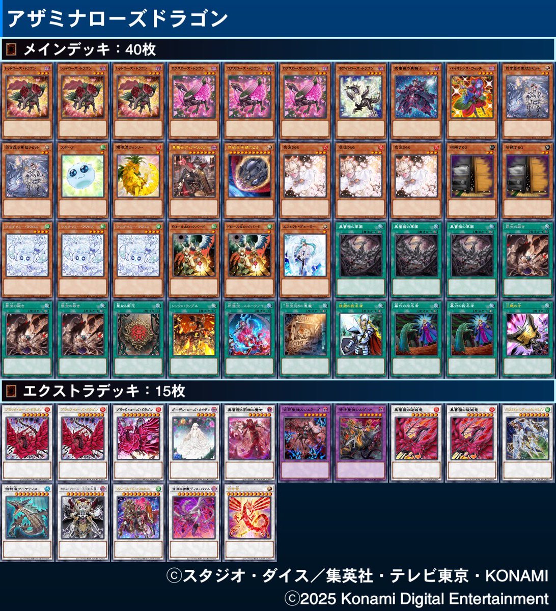 遊戯王 - 即日発送　アザミナローズ・ドラゴンデッキ　構築済みデッキ　山屋　スリーブ付き 遊戯王 - 即日発送 アザミナローズ・ドラゴンデッキ 構築済み