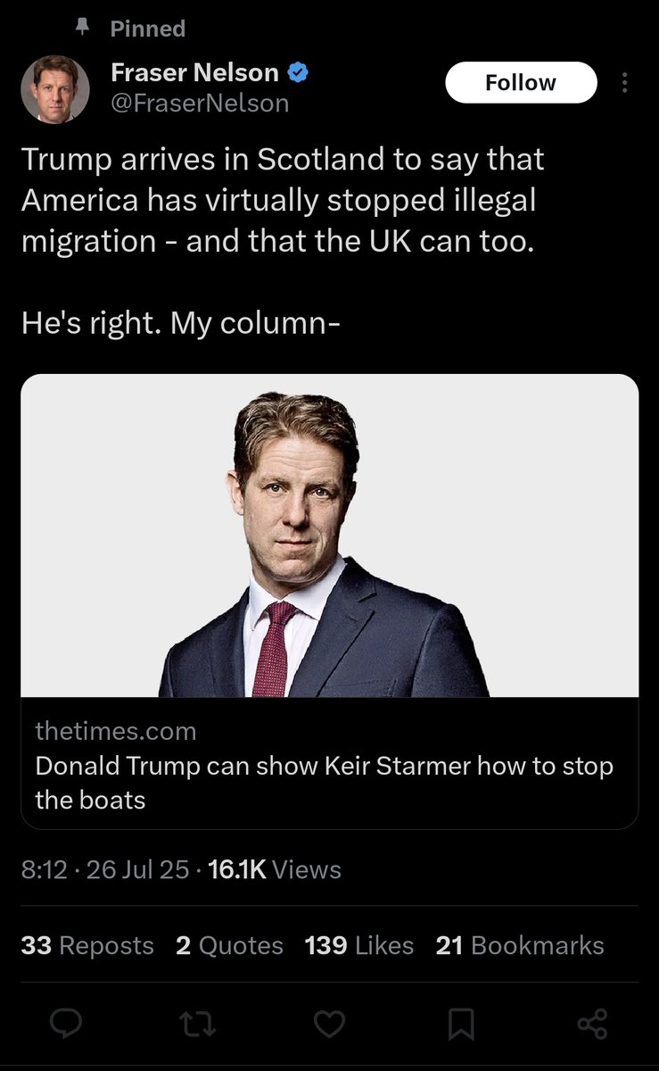 PALillie's tweet image. I'm sorry but what?! You want to solve illegal migration by bringing in twice as many legal migrants???
Fraser is everything that's wrong with politics today, he honestly just doesn't get it