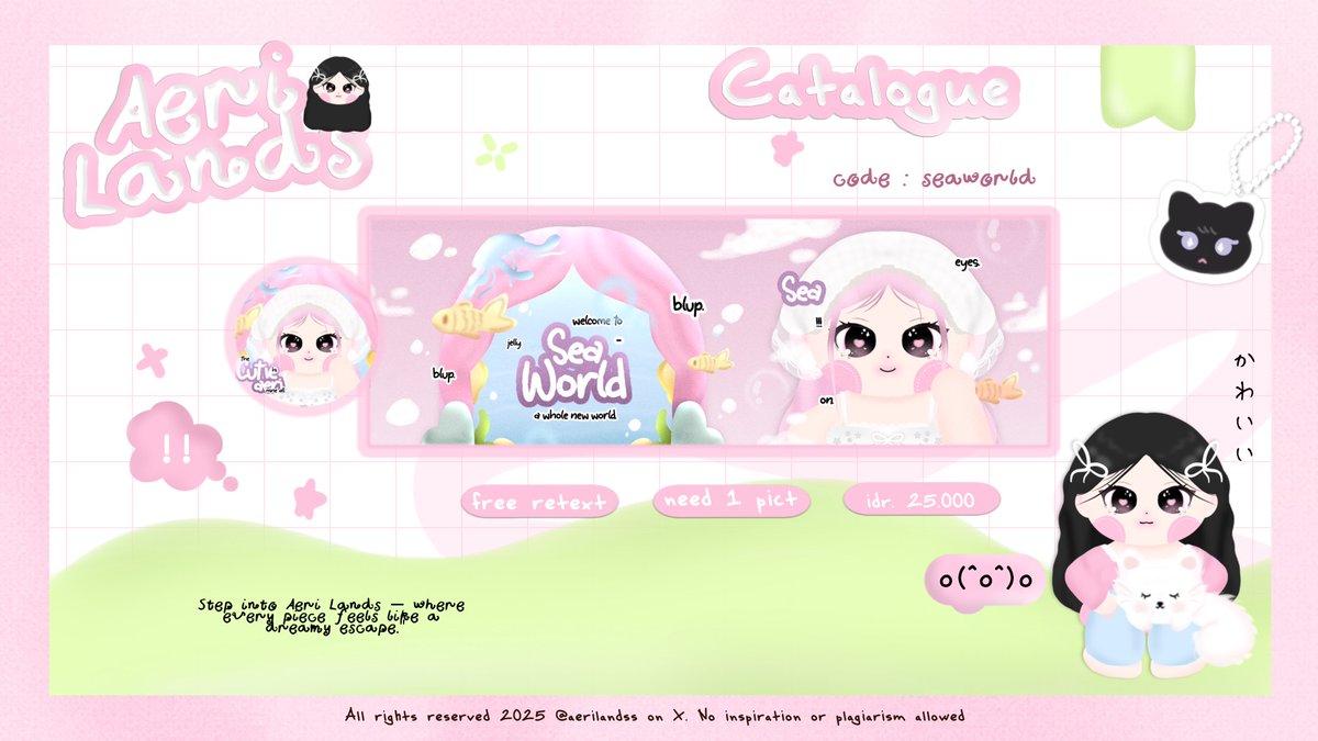 aerilandss's tweet image. help RT thankyou! ⊹ ࣪ ˖  ♡

HAI aeri akan OPTIP untuk 3 katalog dibawah^^ ada [seaworld 25.OOO] [egg smile 29.OOO] [fairy lands ] ♡

yang mau titip bisa isi form dibawah yaa. met jajankk 🦭🤍🩷

#zonauang #zonaba