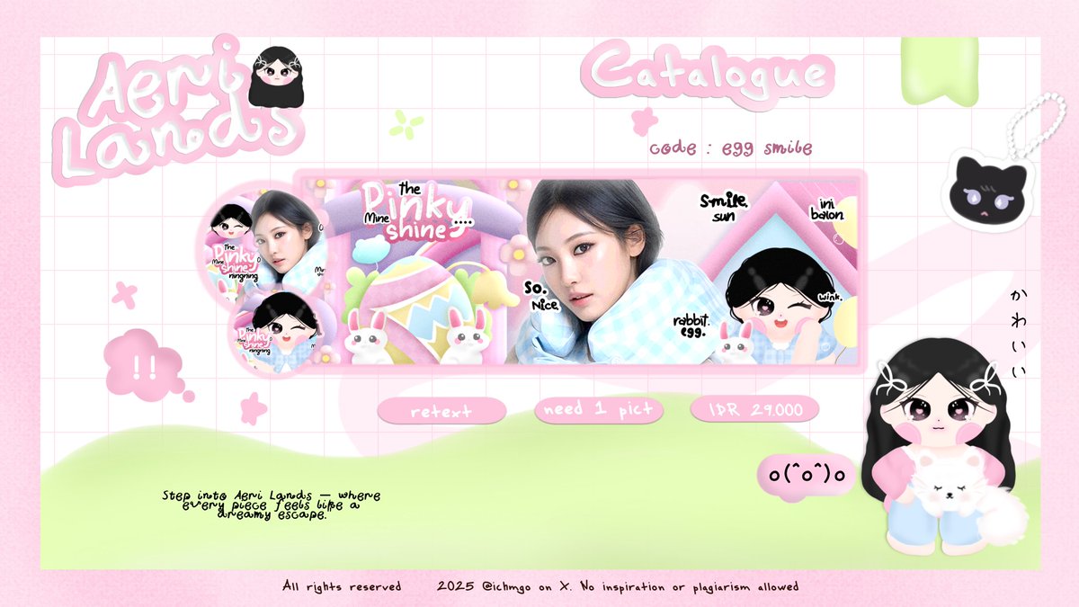 aerilandss's tweet image. help RT thankyou! ⊹ ࣪ ˖  ♡

HAI aeri akan OPTIP untuk 3 katalog dibawah^^ ada [seaworld 25.OOO] [egg smile 29.OOO] [fairy lands ] ♡

yang mau titip bisa isi form dibawah yaa. met jajankk 🦭🤍🩷

#zonauang #zonaba