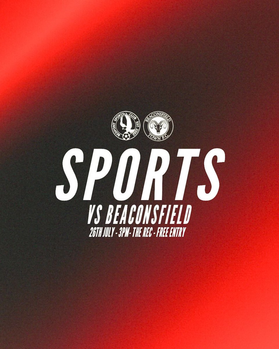 BSFC_Official's tweet image. ⚽️ MATCH DAY ⚽️
@BSFC_Official v @BeaconsfieldFC
⏰ 3pm KO
📅 26/7/25
📍 Bedfont Sports Recreation Ground
Hatton Road, TW14 9QS
FREE ENTRY