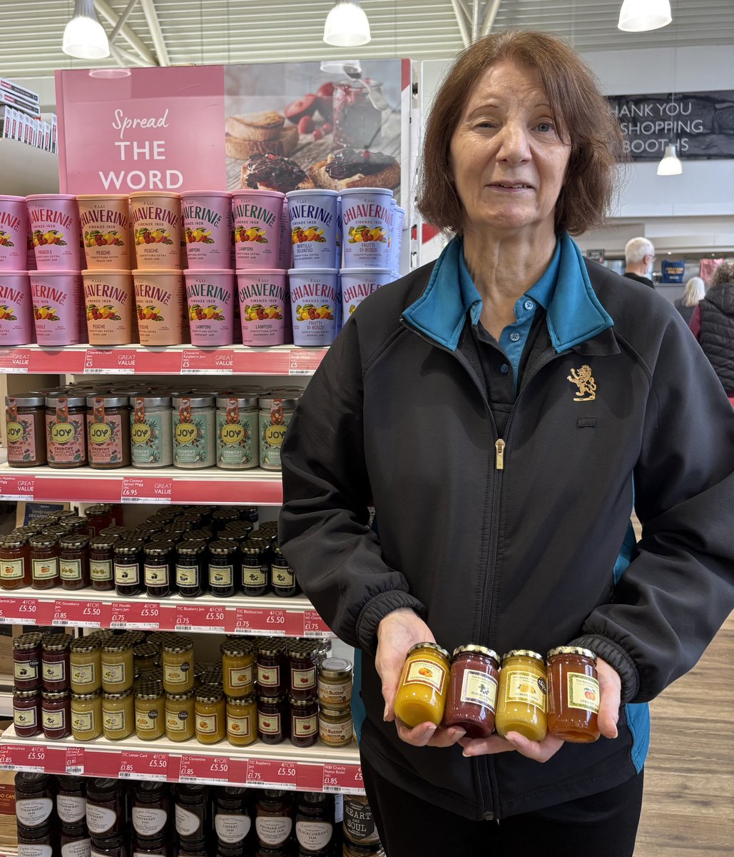 BoothsCountry's tweet image. Jam or curd, which do you prefer on your toast? Carol loves our Thursday Cottages preserves at Kendal 🍋🍓