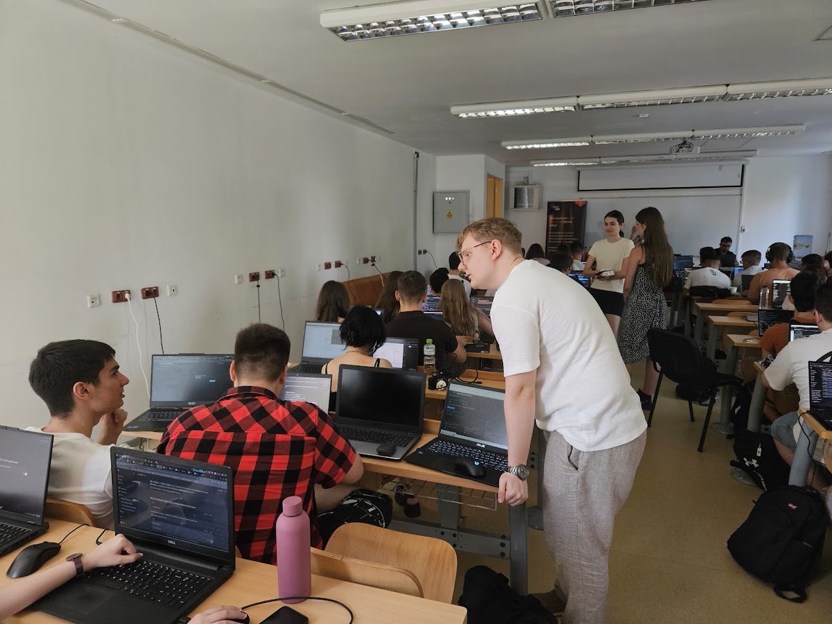 SSSv12 Final CTF going hot 🔥

- 3 tracks: binary, web, essentials
- 34 challenges
- 3 packed room
- 35 teams
- 110 in person participants
- 31 online participants

Pizza will be here soon 🍕⏰

Huge thanks to our partners 🤝

#sss #CyberSec #summerschool