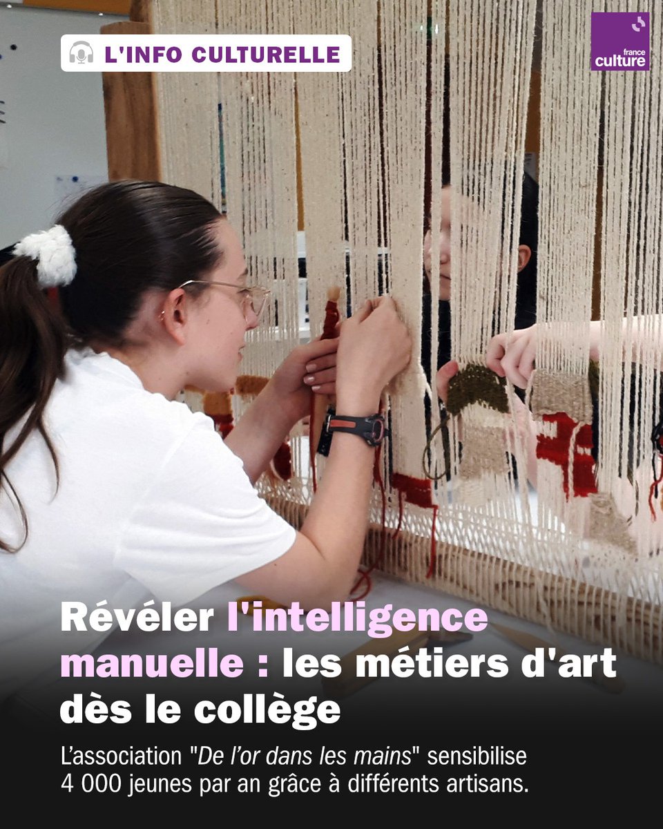 FC_actu's tweet image. Métiers d'art : "Le plan gouvernemental de 2023 a été mis en partie sous le tapis et le secteur se bat pour sa survie".
Entretien avec la fondatrice de l'association 'De l'or dans les mains'.
radiofrance.fr/franceculture/…