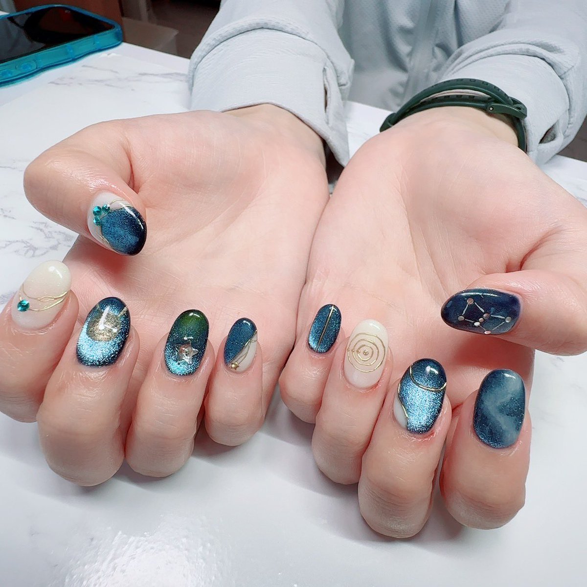 yanitaroshop's tweet image. ラファウ概念ネイルしてもらった