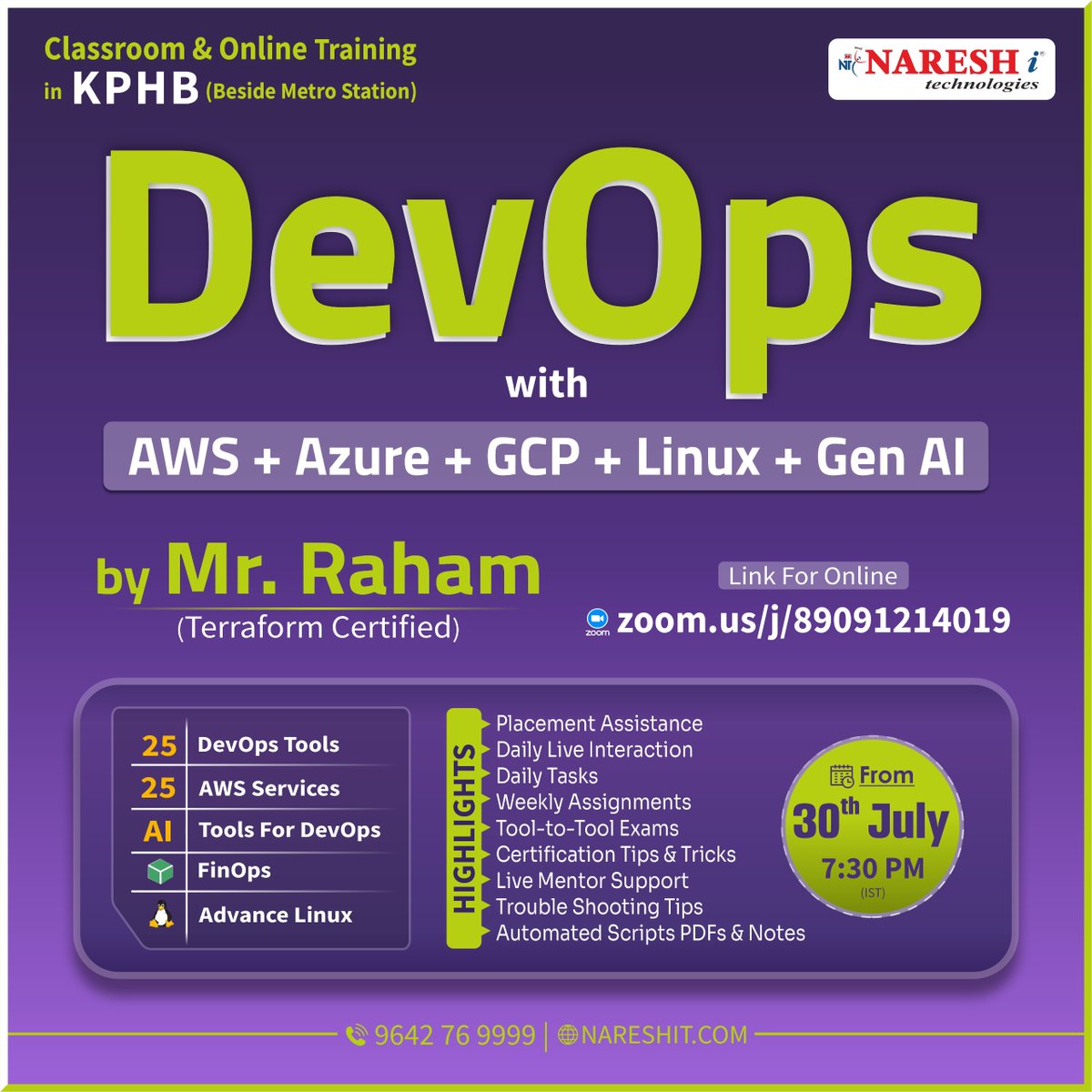 KattaSairamesh's tweet image. 📦 Build, automate & scale using AWS & DevOps tools
🔗Enroll Link: tr.ee/FJRQkH
👥 Learn in sync with peers – grow as a team
🗓️ Batch starts 30th July | 🕢 7:30 PM IST | Trainer: Mr. Raham
#DevOpsCommunity #AWSForBeginners #TeamLearning #CloudEngineering #NareshIT