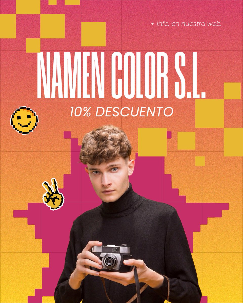 ¿Descuentos en carretes? 📸

En @namen.color tienes un 10% con tu Carné Joven CyL en servicios seleccionados. 🎞️

👀 Mira en la web y llévalo contigo siempre 😉

\#CarnéJovenCYL #Descuentos #Salamanca