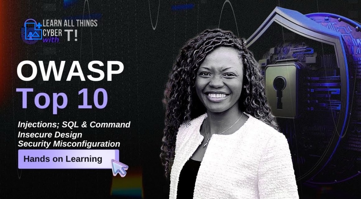 TemitopeSobulo's tweet image. New video is up 💃💃💃💃💃
I continued on OWASP Top 10 and focused on injection, insecure design and security misconfiguration.
Link: youtu.be/dBwk96dT1RI?si…
Please like, retweet and subscribe to my channel 🙏🙏🙏