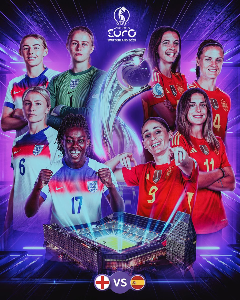 ✨ Two teams. One dream. ✨

🏴󠁧󠁢󠁥󠁮󠁧󠁿🆚🇪🇸 in the final, lets go! 

#WEURO2025