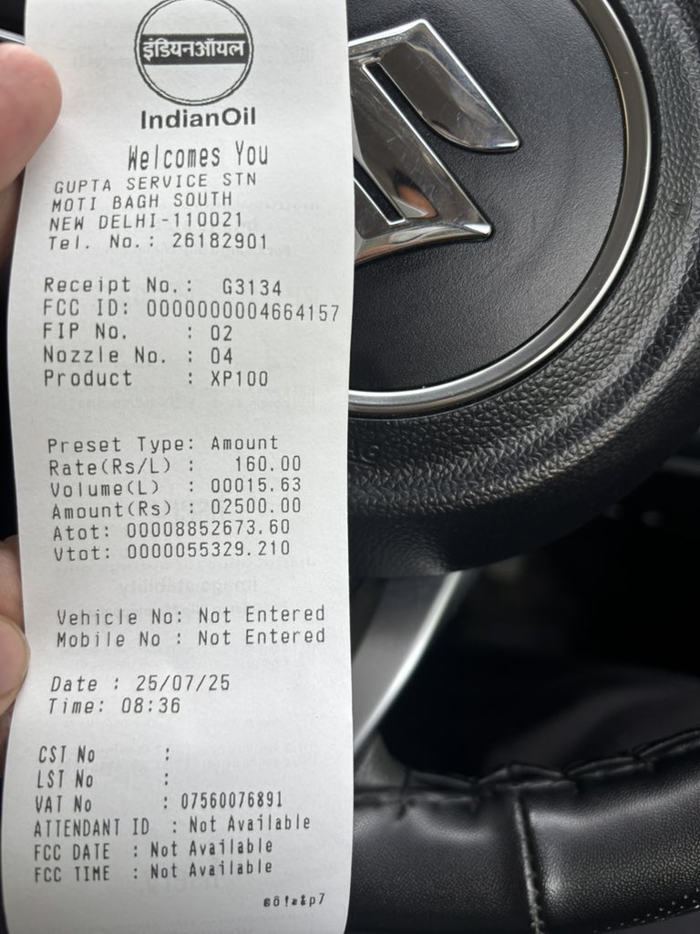 BineshKC's tweet image. At Rao Tularam Fuel Pump Delhi, XP100 was ₹160/L yesterday
*No clarity on ethanol mix in XP90*
No transparency. No signage. Just silent dilution.
Is this legal and ethical?

@HardeepSPuri @PetroleumMin @IndianOilcl @volklub 
#FuelScam #EthanolWithoutConsent #ConsumerRights #RTI