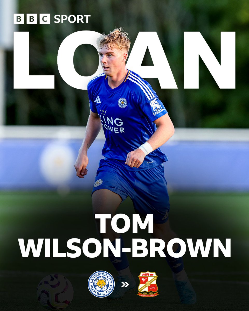 BBCWiltsSport's tweet image. Swindon Town have announced the signing of Tom Wilson-Brown on a season-long loan from Leicester City ✍️🔴
The centre-back becomes Ian Holloway’s tenth signing of the summer.
#STFC #BBCFootball #BBCEFL