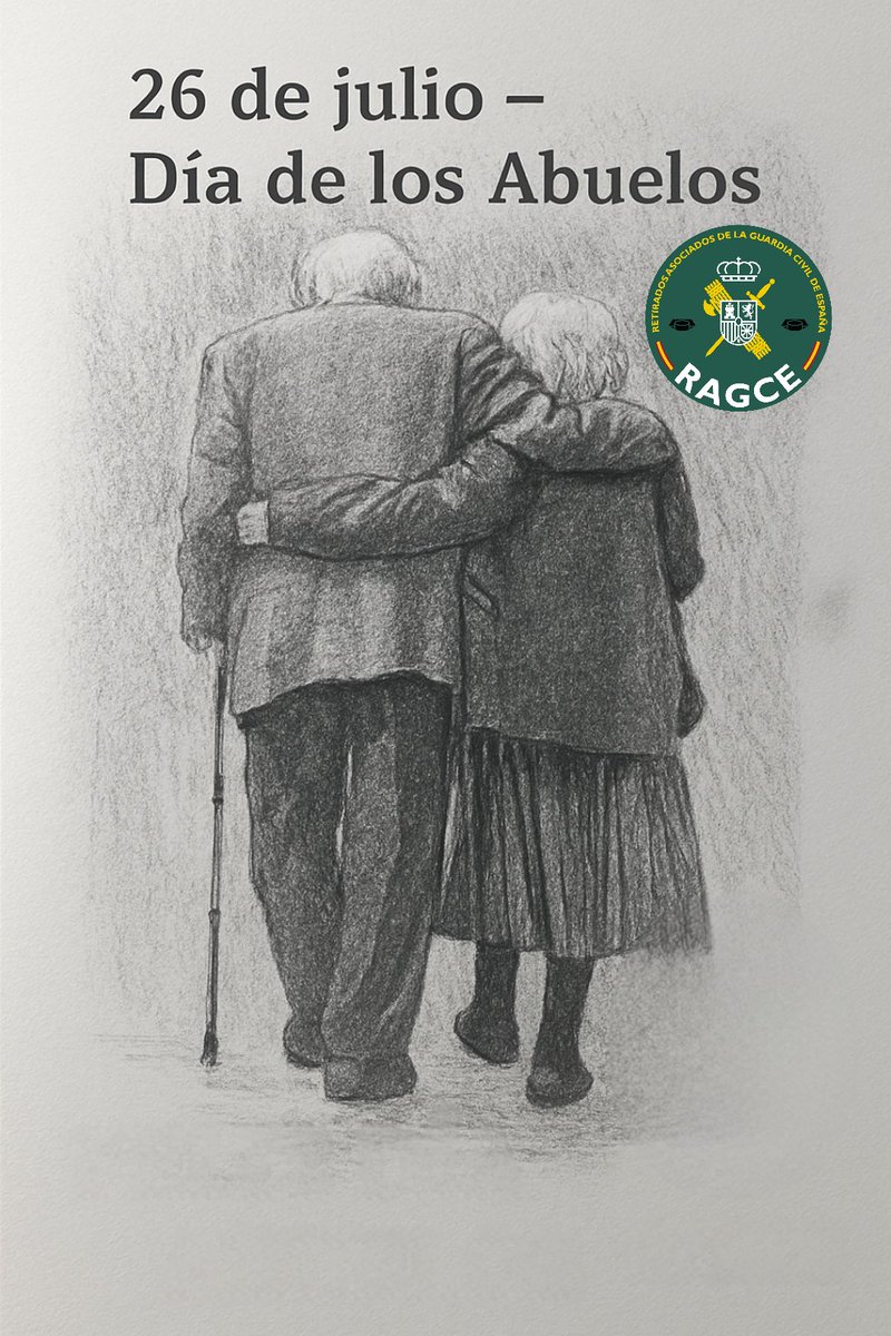 Retirados Asociados Guardia Civil de España 🇪🇸 (@ragceasociados) on Twitter photo 👴👵 Desde RAGCE hoy queremos rendir homenaje a quienes han sido y siguen siendo el corazón de nuestras familias: los abuelos y abuelas.
👮♂️ A nuestros compañeros retirados, gracias por seguir transmitiendo los valores de la <a href="/guardiacivil/">Guardia Civil</a>.
#DíaDeLosAbuelos
#SiempreGuardiaCivil 👴👵 Desde RAGCE hoy queremos rendir homenaje a quienes han sido y siguen siendo el corazón de nuestras familias: los abuelos y abuelas.
👮♂️ A nuestros compañeros retirados, gracias por seguir transmitiendo los valores de la <a href="/guardiacivil/">Guardia Civil</a>.
#DíaDeLosAbuelos
#SiempreGuardiaCivil