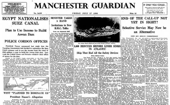 JenKteach's tweet image. On July 26th, 1956, Egyptian President Gamal Abdel Nasser nationalized the Suez Canal, which had previously been jointly owned and operated by France and Britain. This act triggered the Suez Crisis, leading to military intervention by Britain, France, and Israel.…