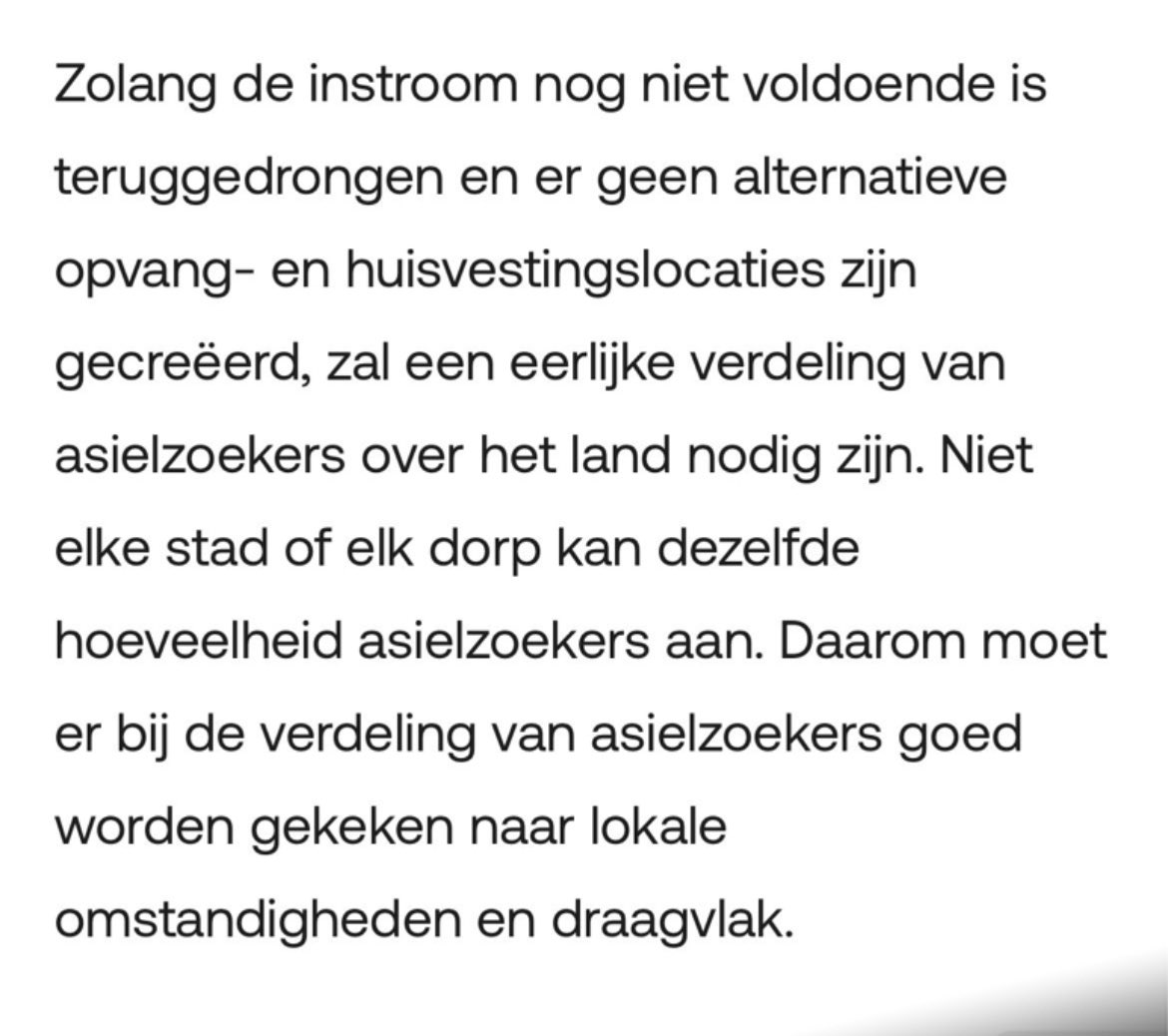 Klas_Liberaal's tweet image. Geen AZC-dwang meer. Opvang naar draagvlak! Dus geen asieldwangwet. Geen spreidingswet. Linkse gemeenten zoals Amsterdam en Nijmegen willen opvang, die krijgen opvang. Dat is draagvlak!