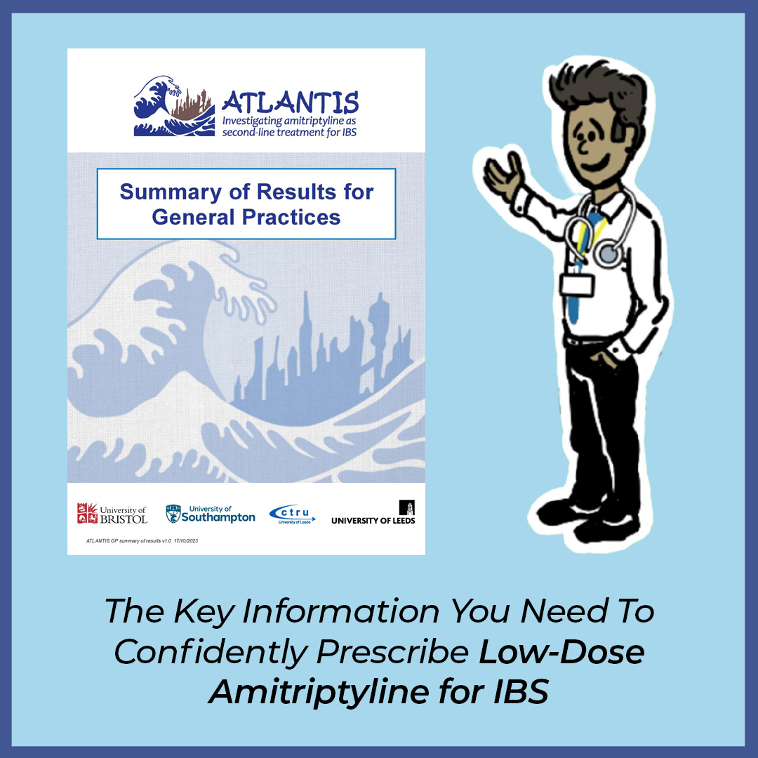 atlantisIBS's tweet image. Looking to improve outcomes for refractory IBS without increasing consultation time? The ATLANTIS trial protocol empowers patients with self-titration of low-dose amitriptyline, a NICE-recommended therapy. See ctru.leeds.ac.uk/atlantis/atlan… for details