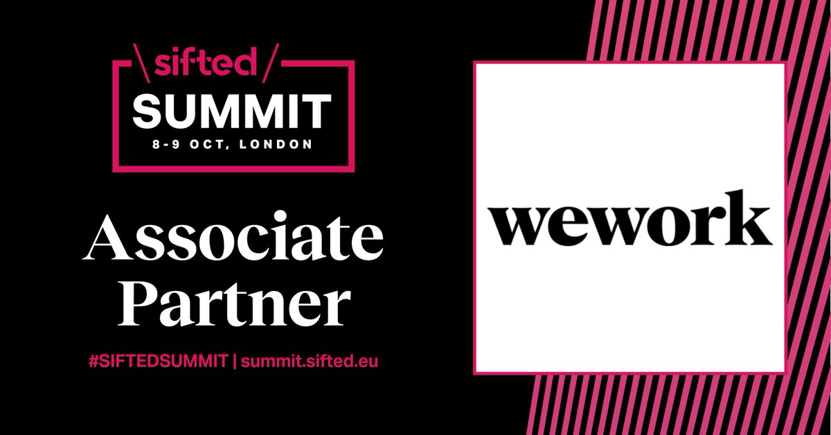 Siftedeu's tweet image. Welcome @WeWork, joining us as an Associate Partner at Sifted Summit 2025 💥
Offering flexible office solutions, from private offices to coworking spaces and real estate services — visit WeWork at Sifted Summit for smart office solutions and valuable insights.