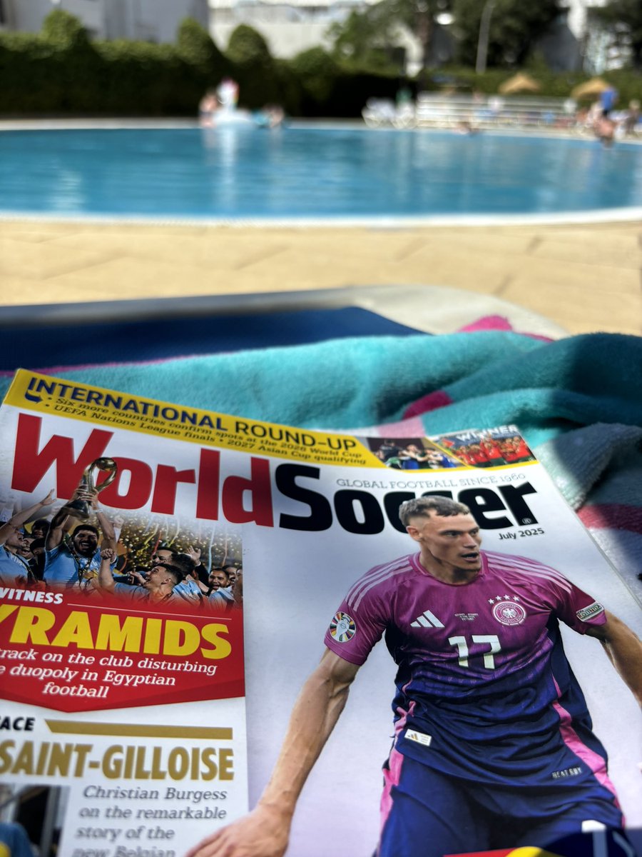MarkCarruthers_'s tweet image. Really enjoyed reading the latest @WorldSoccerMag on holiday.
@henrywinter on a change in England’s mentality, @jonawils on Jack Grealish and @markgleesonfoot on Egyptian club Pyramids all outstanding reads.