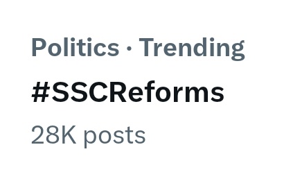 Trending
#SSCReforms