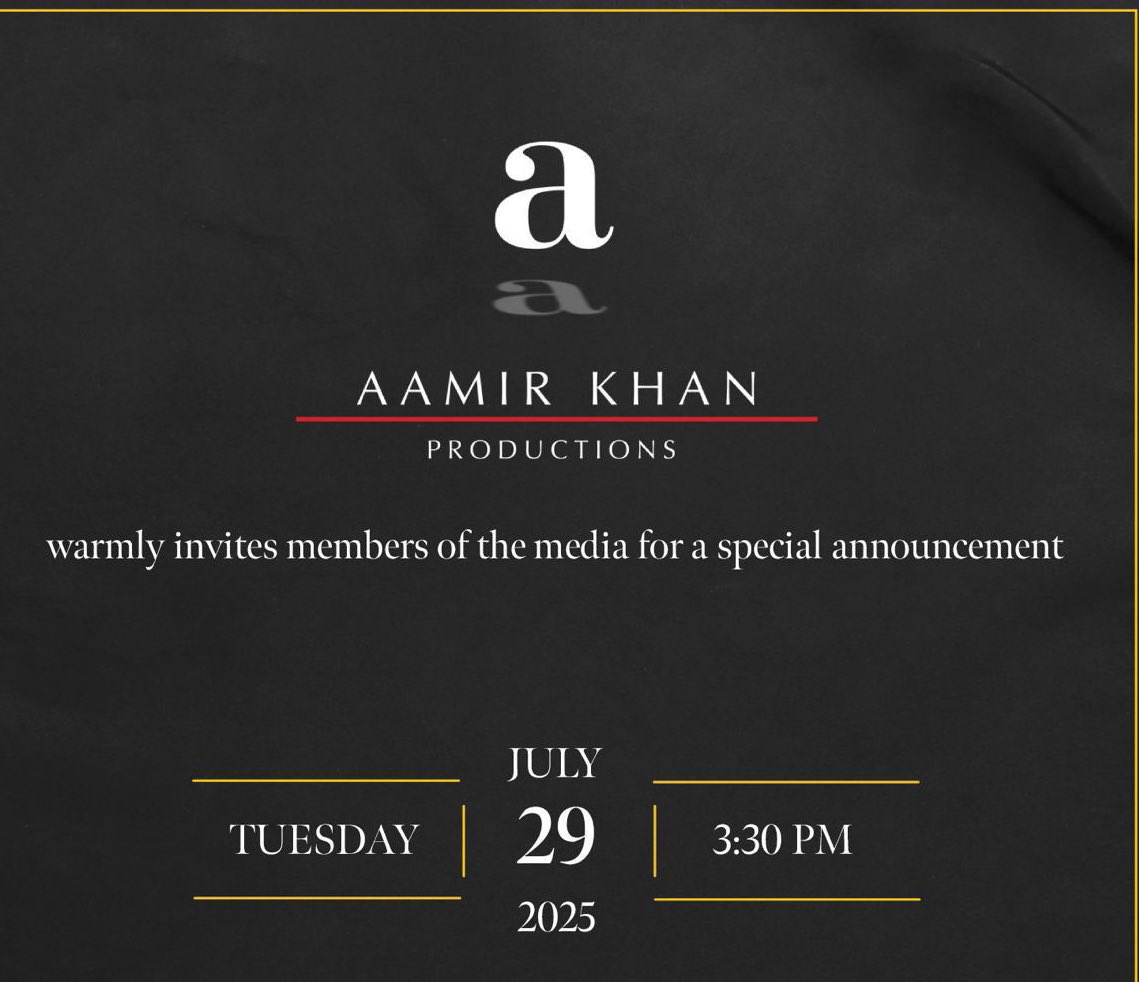 FilmyNaved's tweet image. #AamirKhan movie announcement on 29th July at 3:30PM✅💥
Bring it on🧨 @AKPPL_Official