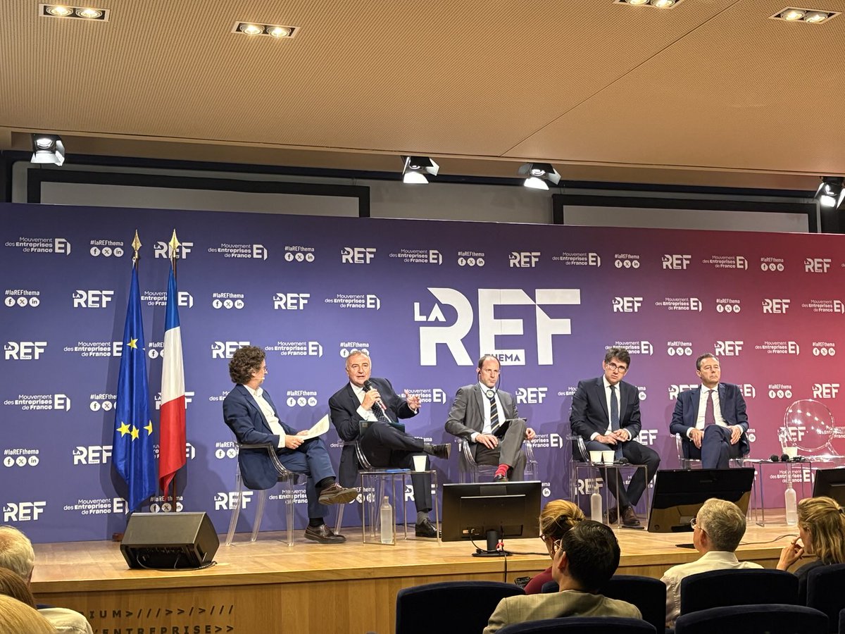 MA_Jamet's tweet image. Heureux de participer @medef @MEDEF_I à un débat sur Chine 🇨🇳 et Russie 🇷🇺 avec @ThomasGjrebine @CEPII_Paris, Jean-Baptiste van Elslande, CEO @Savencia_groupe
Daniel Braun, CEO du think tank @GLOBSEC sous la direction de @nicolasbarre_