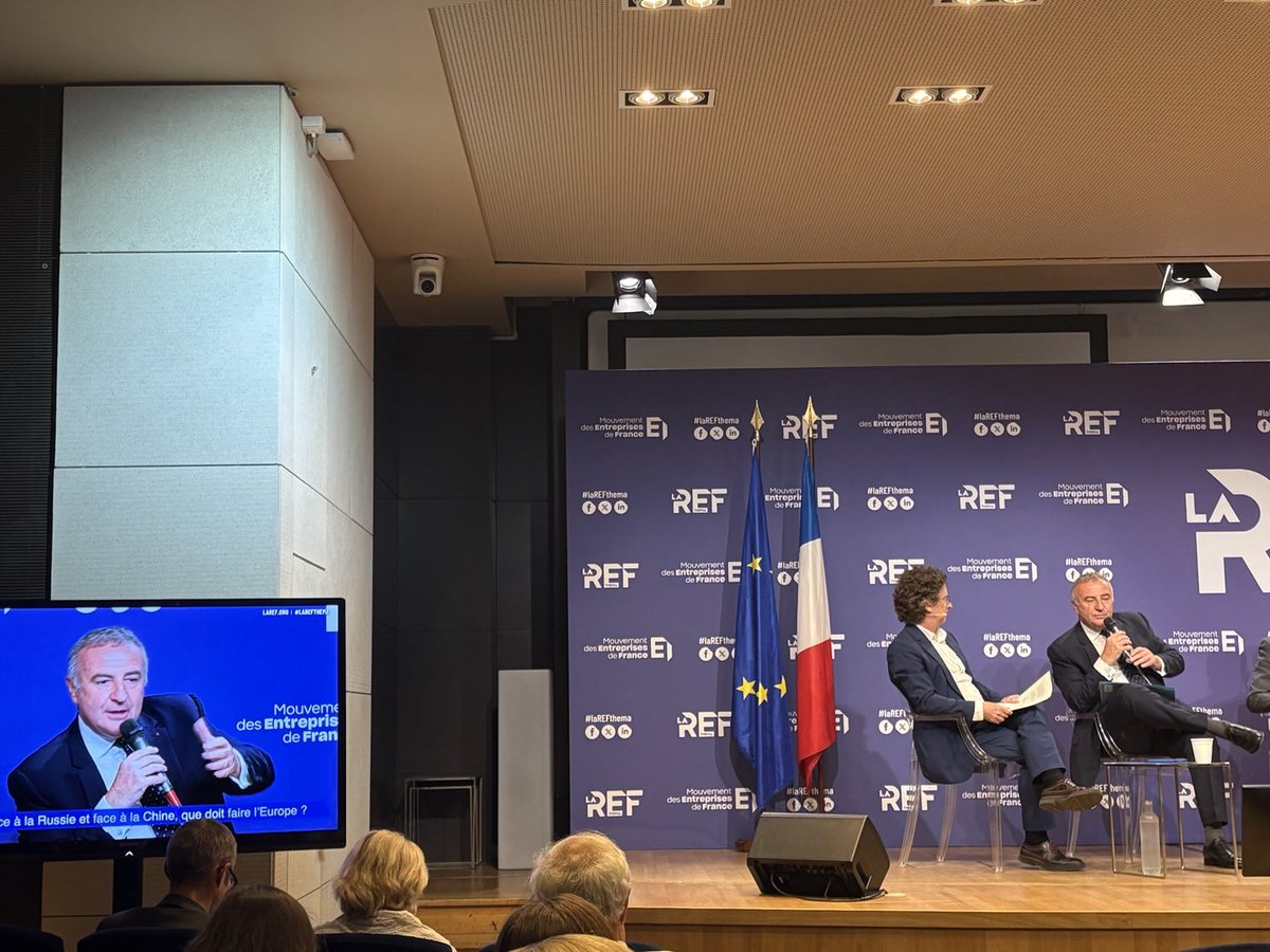 MA_Jamet's tweet image. Heureux de participer @medef @MEDEF_I à un débat sur Chine 🇨🇳 et Russie 🇷🇺 avec @ThomasGjrebine @CEPII_Paris, Jean-Baptiste van Elslande, CEO @Savencia_groupe
Daniel Braun, CEO du think tank @GLOBSEC sous la direction de @nicolasbarre_