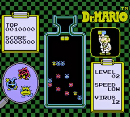 fami_maga2's tweet image. 『ドクターマリオ』は、1990年7月27日に任天堂よりファミコンで発売
ドクターとなったマリオの研究室のビンに発生した3種類のウィルスを、次々と投げ入れるカプセルを使って退治しろ。ウィルスは同じ色のカプセルを縦か横に4個以上並べると消える。2人で対戦が楽め簡単なのに奥が深い名作パズルゲーム