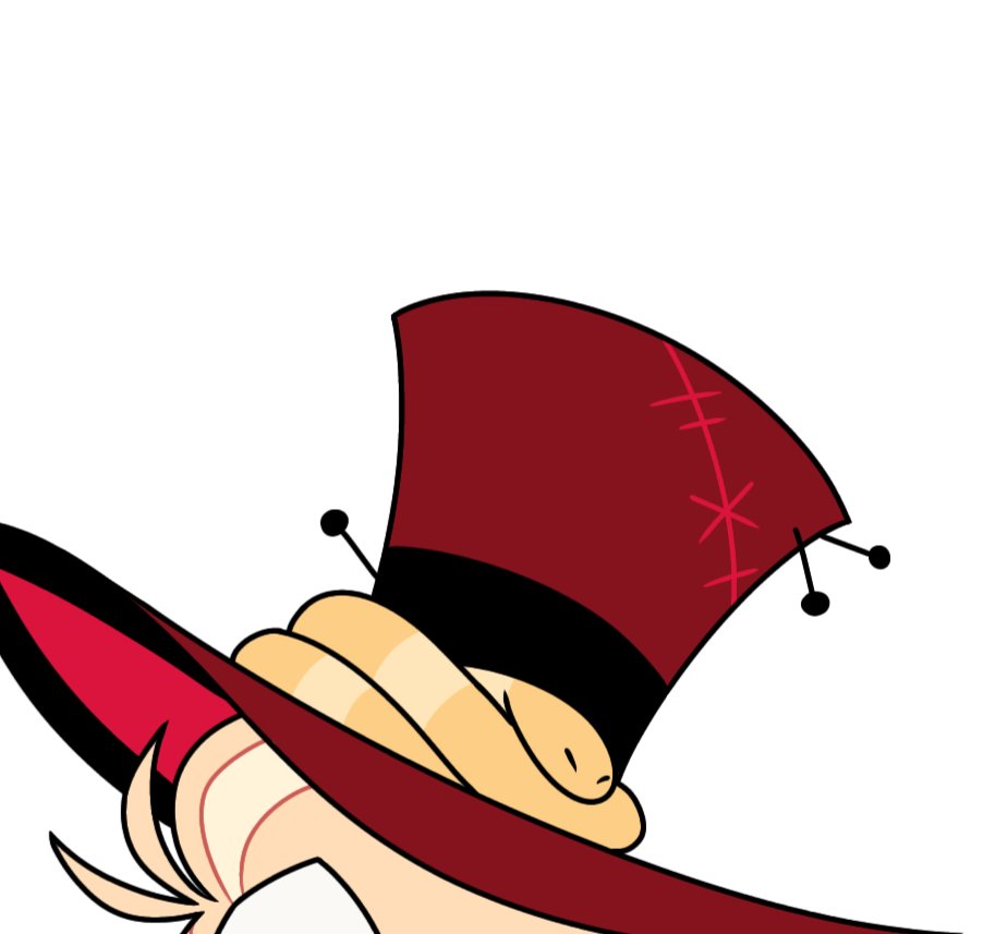 potainasor's tweet image. Just finish the flats for this next lucifer and alastor clothes swap

 sorry for taking so long, i was trying to FINISH my vox animation, homework and work related stuff

Here&apos;s a sneak peak! Of the hat :O (it&apos;s based on Alastor&apos;s pilot dance outfit) 

#HazbinHotels2 #radioapple