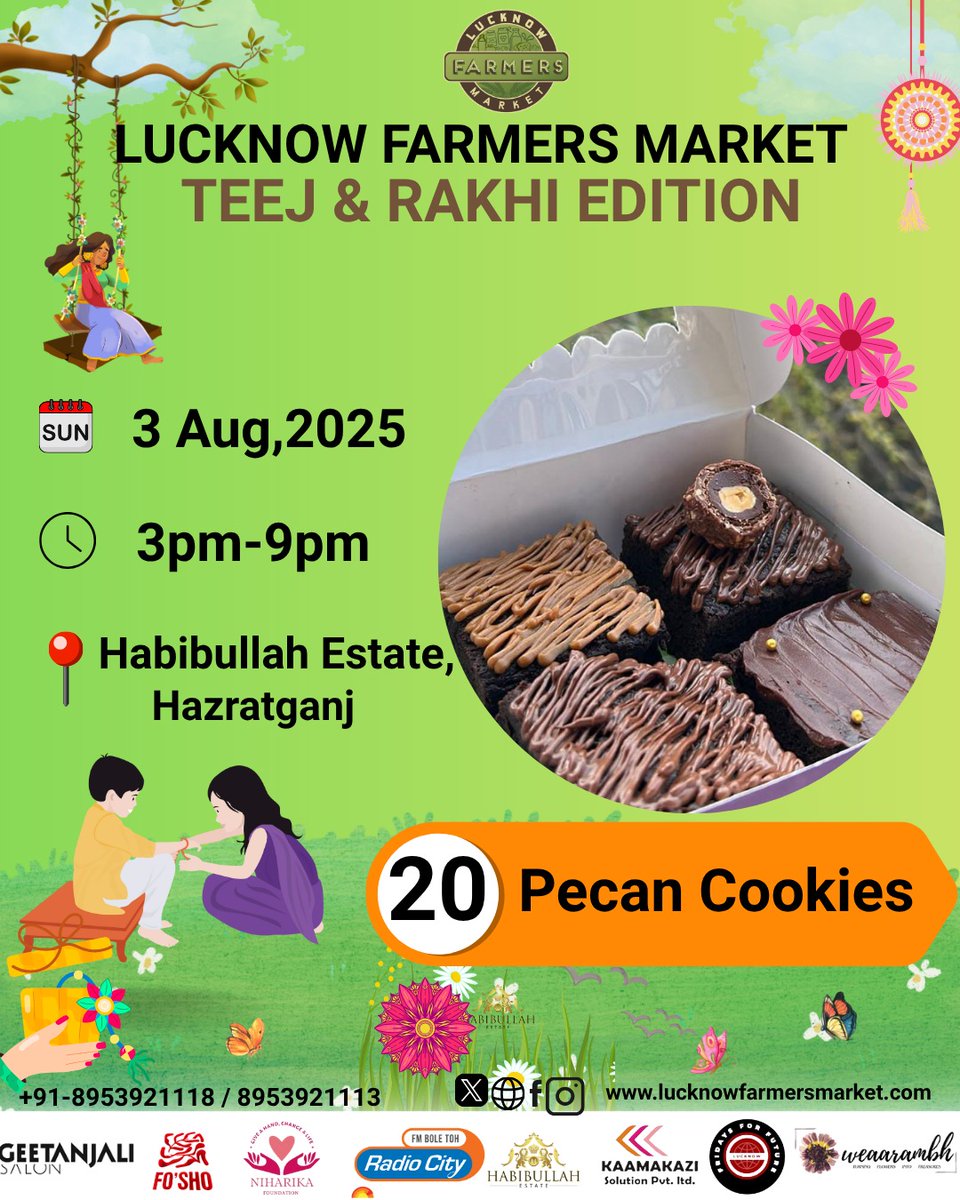 LkoFarmersMkt's tweet photo. 🍪 Stall No. 20 – Pecan Cookies🍪
Indulge in the sweet life with Pecan Cookies, your ultimate bakehouse destination! 🧁✨
Explore a heavenly selection of freshly baked French treats — from gooey brownies 🍫 to velvety cheesecakes 🍰 and more! 
#PecanCookies #FrenchDelights https://t.co/MrbwNxZW2W