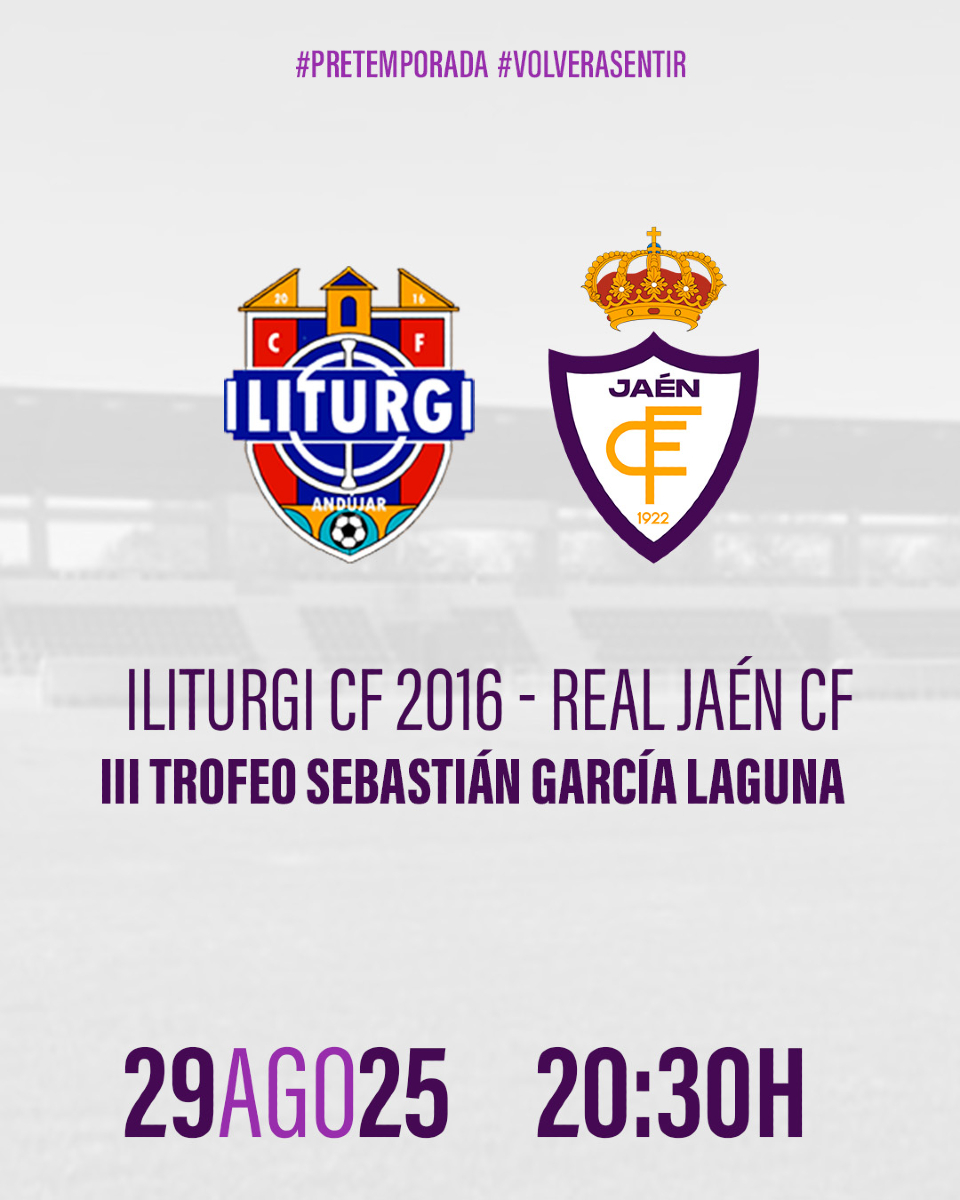 RealJaenCF's tweet image. 𝗡𝘂𝗲𝘃𝗮 𝗳𝗲𝗰𝗵𝗮 📅
El Real Jaén CF disputará en Andújar la tercera edición del Trofeo “Sebastián García Laguna” frente al Iliturgi CF 2016 y ya son 1️⃣0️⃣ los partidos preparatorios confirmados antes del debut liguero del 7 de septiembre frente al UD Lorca Deportiva ⚽️…