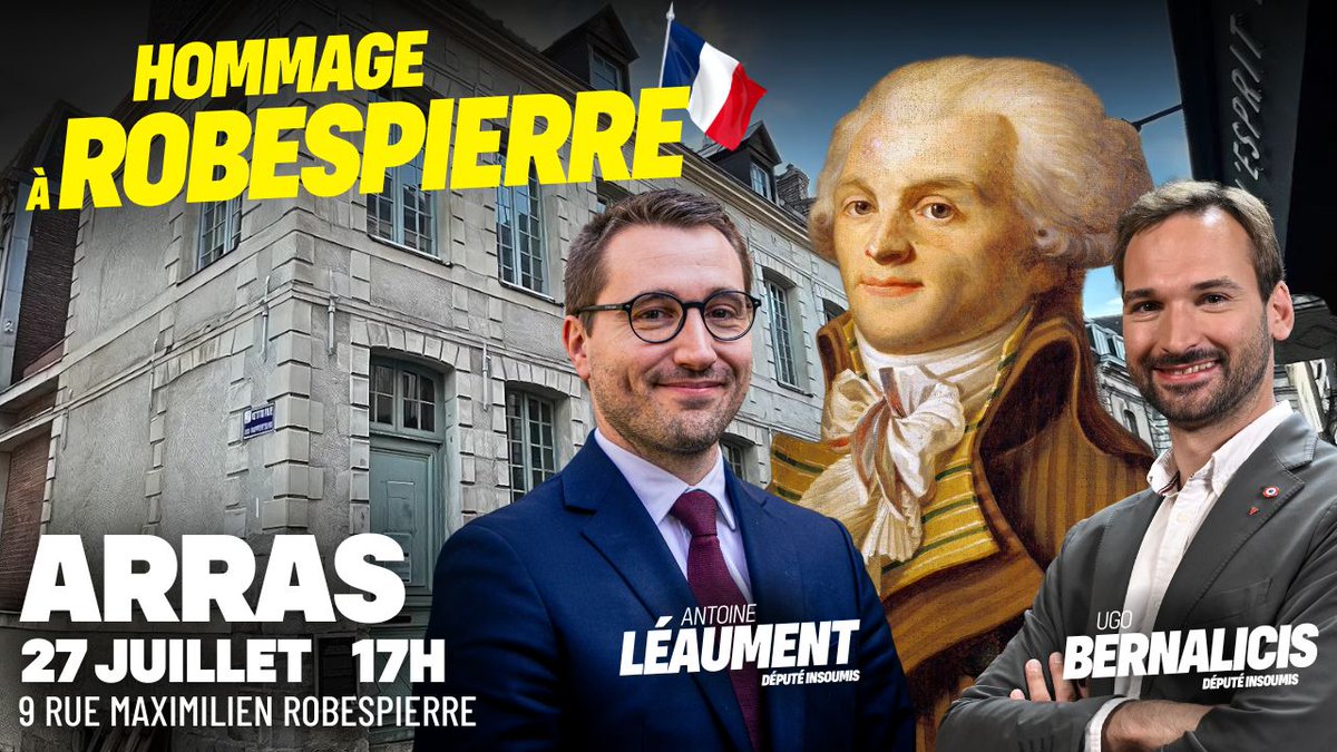 ALeaument's tweet image. 🇫🇷 Ce dimanche avec @Ugobernalicis, nous rendrons hommage à Maximilien Robespierre à Arras.
Voici pourquoi : linkedin.com/pulse/pourquoi…