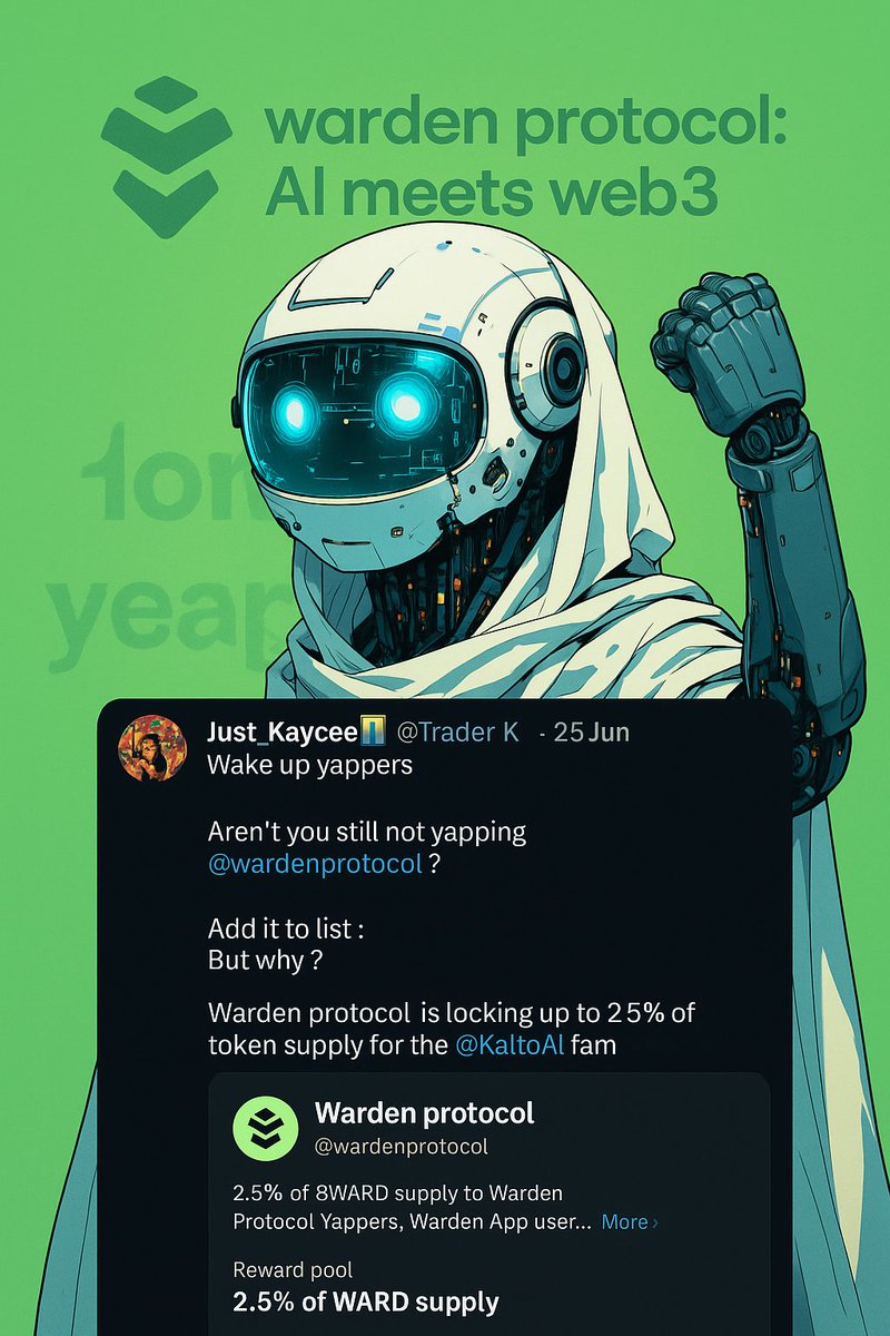 Trader_Kaycee's tweet image. One month deep in the @wardenprotocol ecosystem and I’m genuinely grateful
In just 31 days
→Gained 400+ amazing followers from the Warden fam
→Got followed by core team members means a lot
→My first thread crossed 2K impressions wild
Thank you, Warden community means alot💚