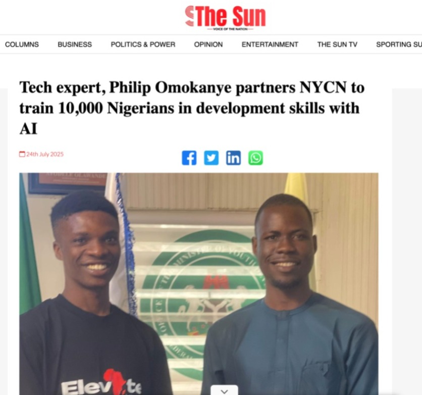 Spentacademy's tweet image. 🚨 Spent Academy partners with NYCN to train 10,000 Nigerians in AI &amp;amp; digital skills! 🇳🇬

Featured in:

📰 Tribune: tribuneonlineng.com/spent-academy-…

📰 The Sun: thesun.ng/tech-expert-ph…
#AIForNigeria #SpentAcademy #DigitalSkills