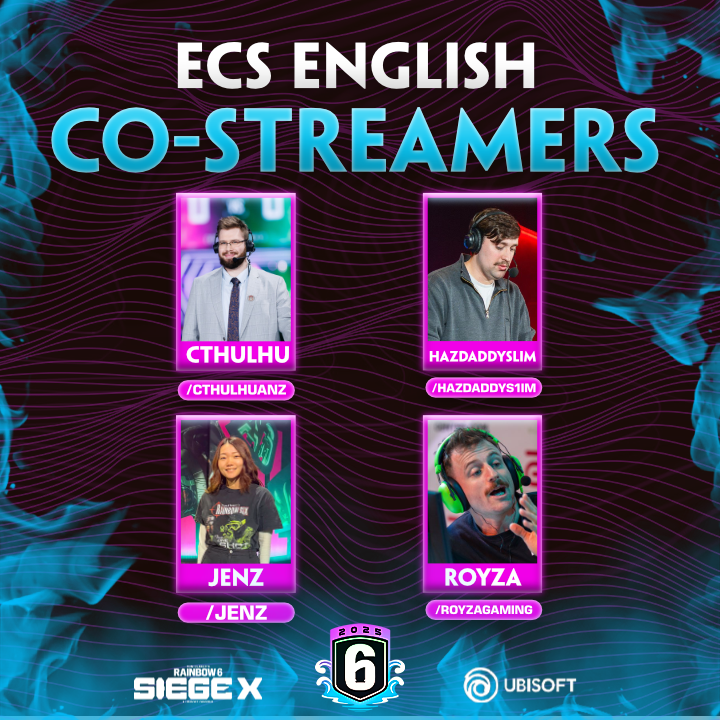 REKT (@rektgn) on Twitter photo Tune into our official SEA Elite Community Series Co-Streamers throughout the tournament to keep up with all the action! ๐
Introducing our English ECS Costreamers:
<a href="/CthulhuANZ/">Konstantin Nuridzhanyan</a>
<a href="/HazDaddySlim/">HazDaddySlim</a>
<a href="/Jenzlinger/">Jenz</a>
<a href="/Royzagaming/">Royza</a> Tune into our official SEA Elite Community Series Co-Streamers throughout the tournament to keep up with all the action! ๐
Introducing our English ECS Costreamers:
<a href="/CthulhuANZ/">Konstantin Nuridzhanyan</a>
<a href="/HazDaddySlim/">HazDaddySlim</a>
<a href="/Jenzlinger/">Jenz</a>
<a href="/Royzagaming/">Royza</a>