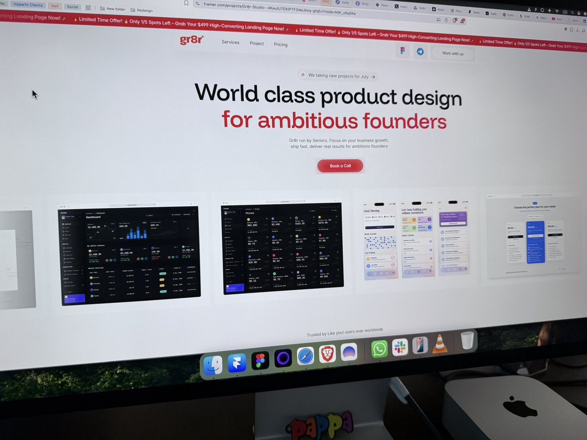 Just updated the <a href="/Gr8rstudio/">Gr8r Studio</a> website.

• New direction, strong points.
• updated some great projects.
• Added recent clients logo.