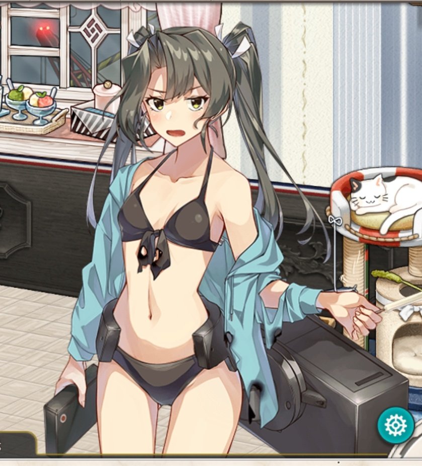 sakamalh's tweet image. 改は水着の色が違って髪型がいつものだぞー(∩´∀｀)∩